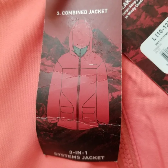 NEW 3 IN 1 Girl Systems hooded Jacket Size M ( 10/12) - Picture 13 of 15